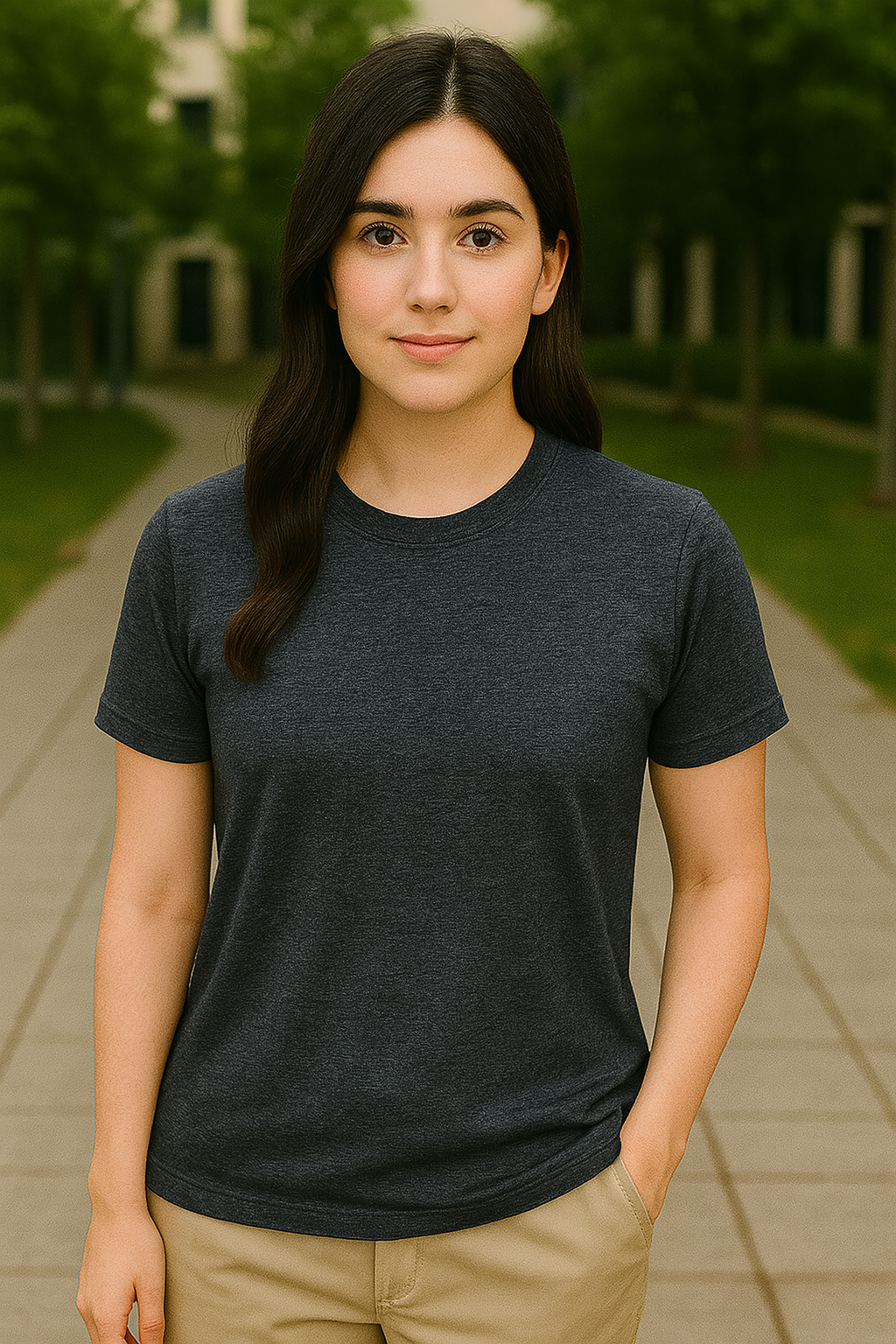 CAMISETA BASICA CUELLO REDONDO UNISEX 100% ALGODON