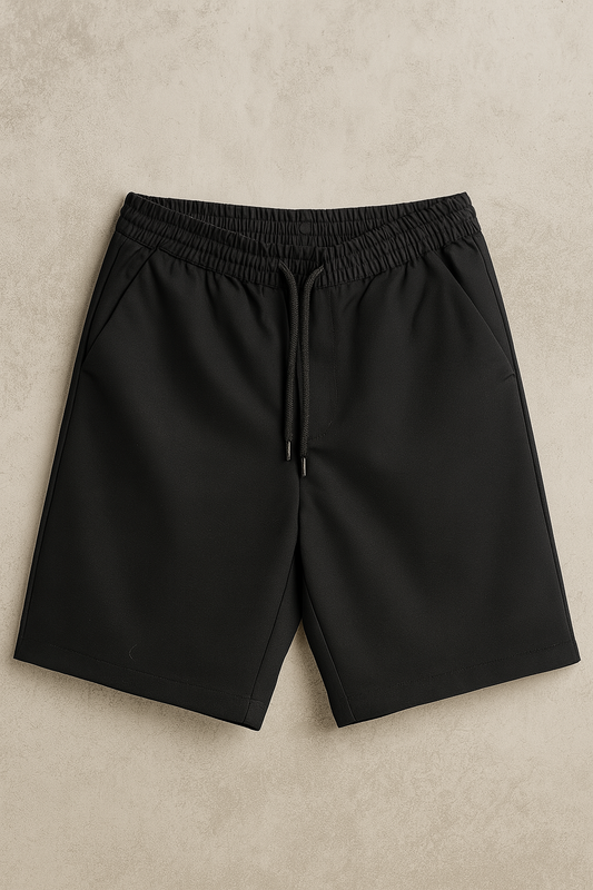 SHORT HOMBRE CAFÉ CON ELÁSTICO + CORDÓN AJUSTABLE