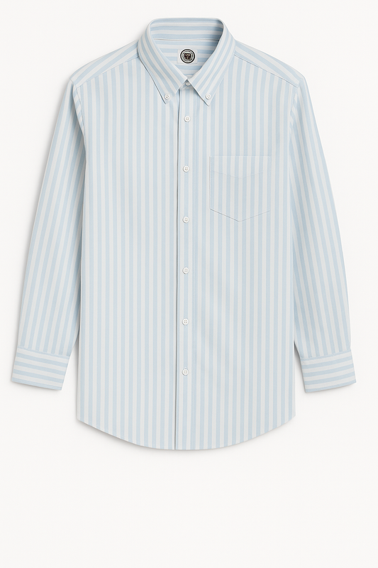 CAMISA DISEÑO LINEAS VERTICALES EN DOS TONOS CON BOLSILLO EN PECHO, JOHNNY COTTON