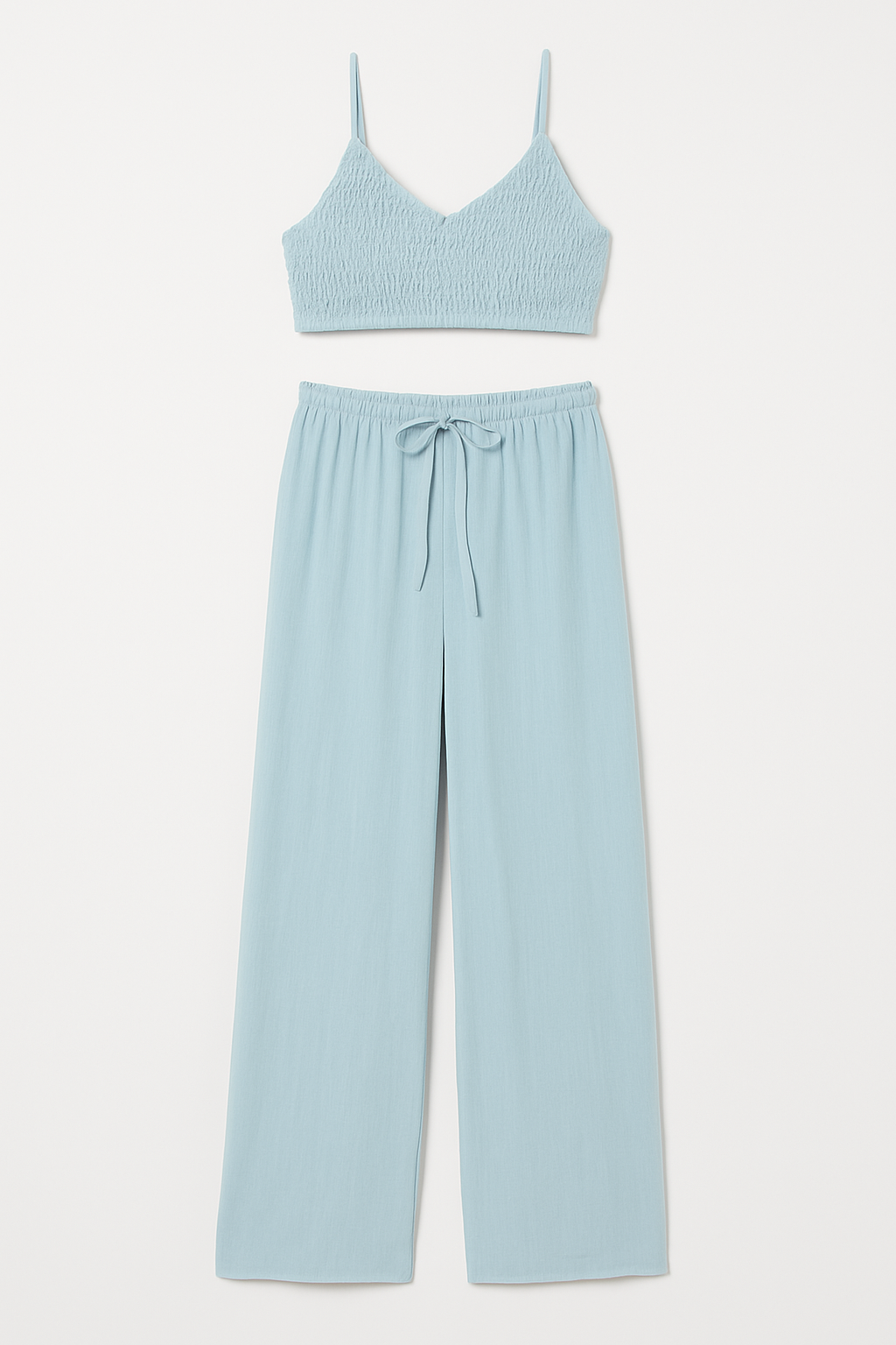 CONJUNTO TOP + PANTALON DE BASTA HANCHA CON SUJETADOR DE CORDÓN
