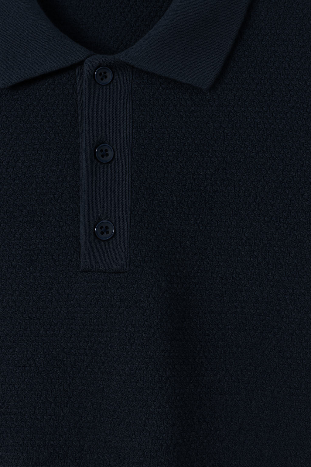 CAMISETA POLO AZUL TEXTURA TEJIDA