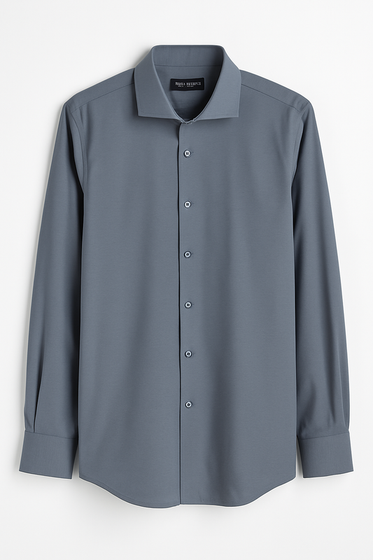 CAMISA HOMBRE MANGA LARGA AZUL VINTAGE