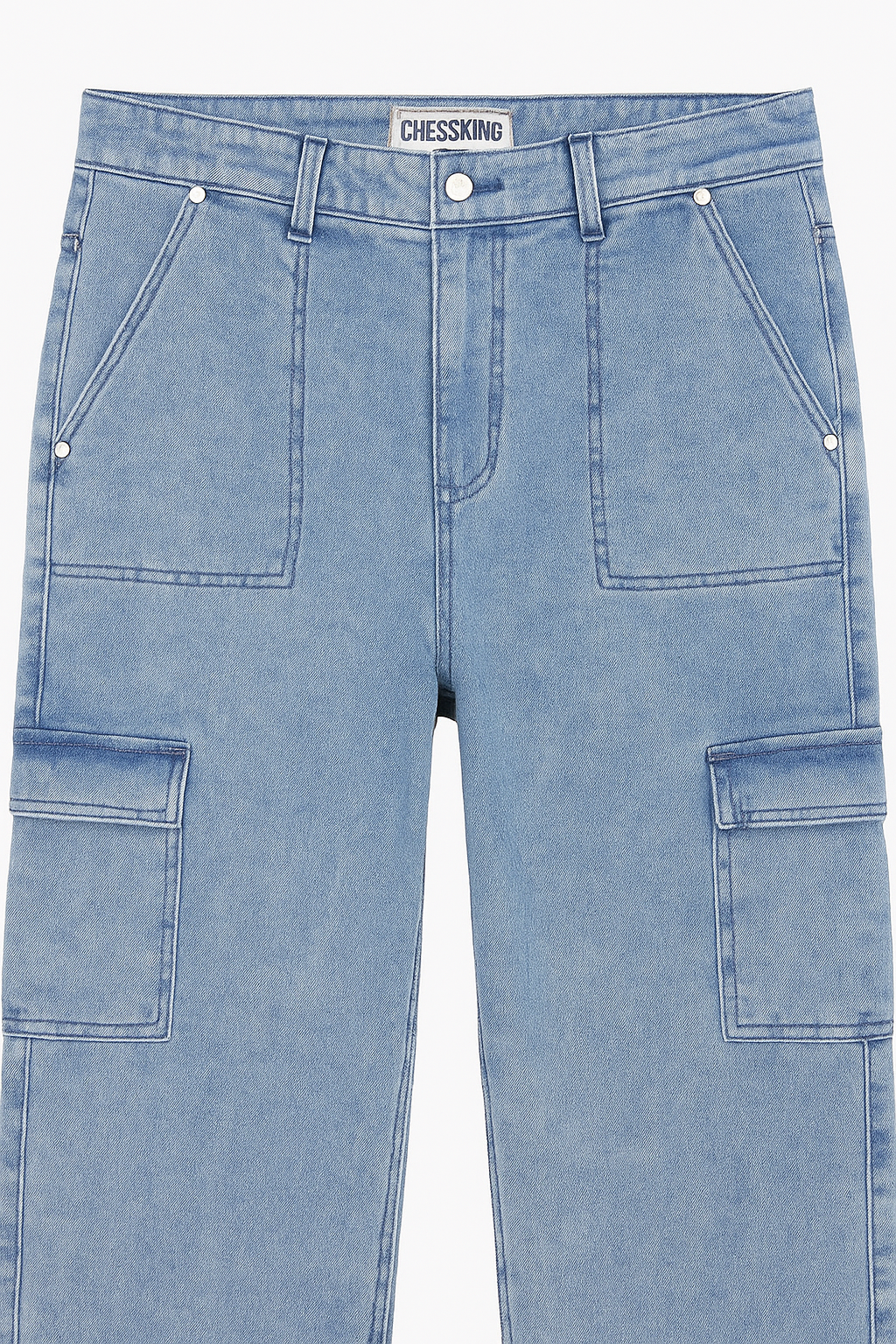 PANTALON JEAN BAGGY CARGO HOMBRE CON BOLSILLOS GRANDES