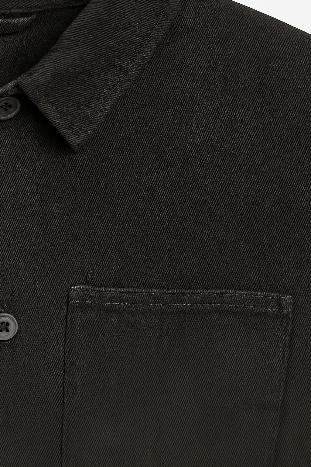 SOBRECAMISA HOMBRE JEAN NEGRA DE BOTONES CON BOLSILLO