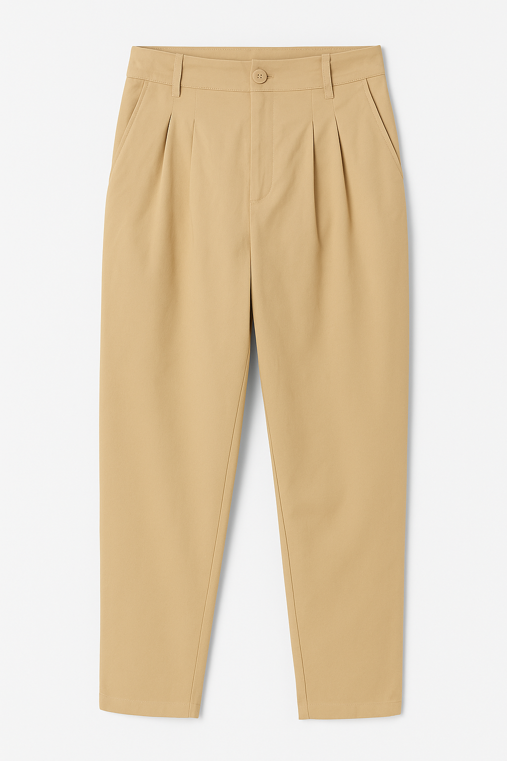 PANTALÓN DAMA DE TELA ESTILO RECTO CON PINZAS DELANTERAS