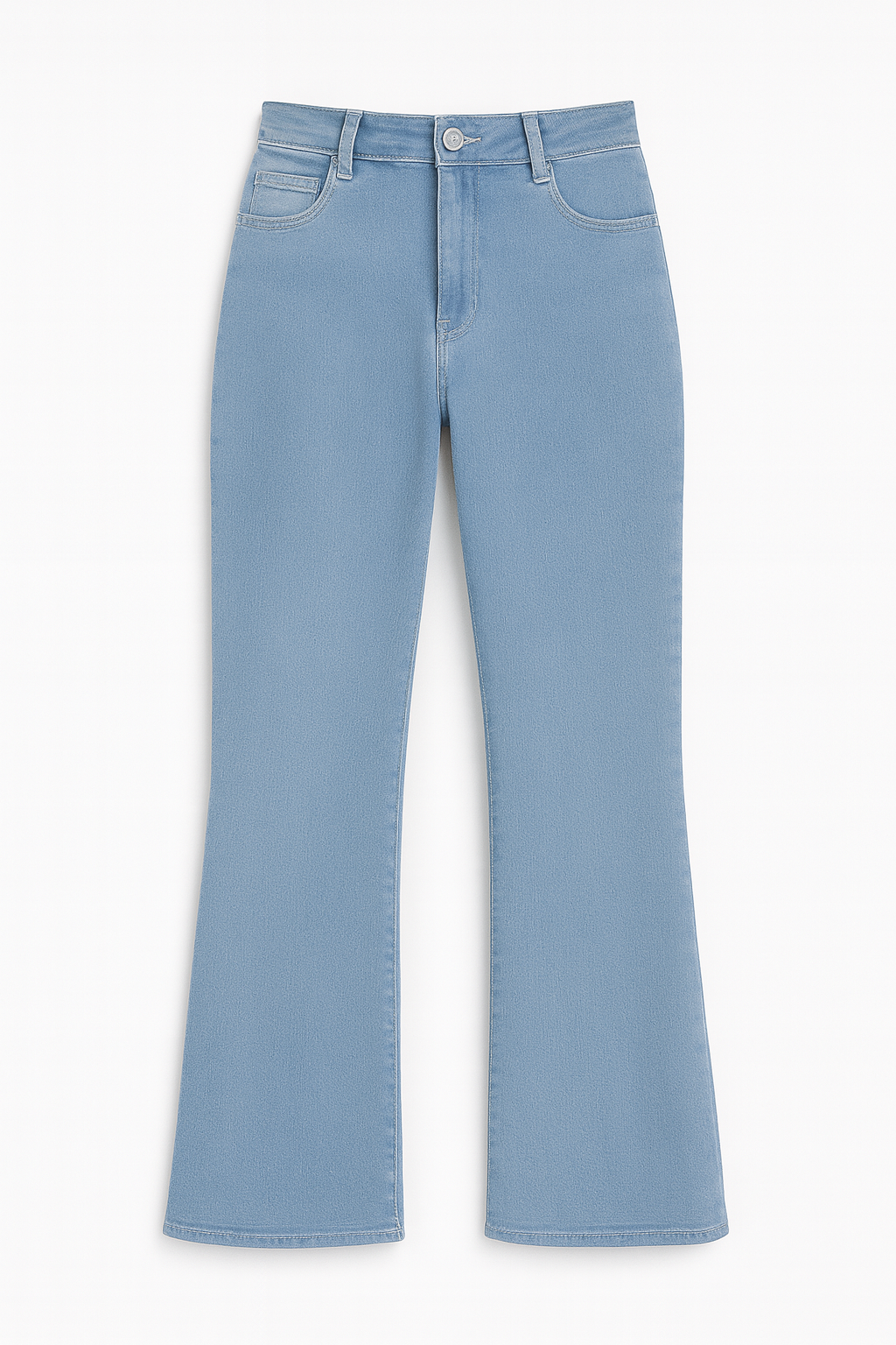JEAN DAMA AZUL CLARO CORTE BOOTCUT DE TIRO ALTO