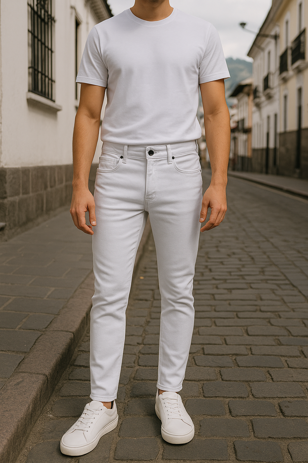 PANTALÓN JEAN SKINNY LLANO BLANCO