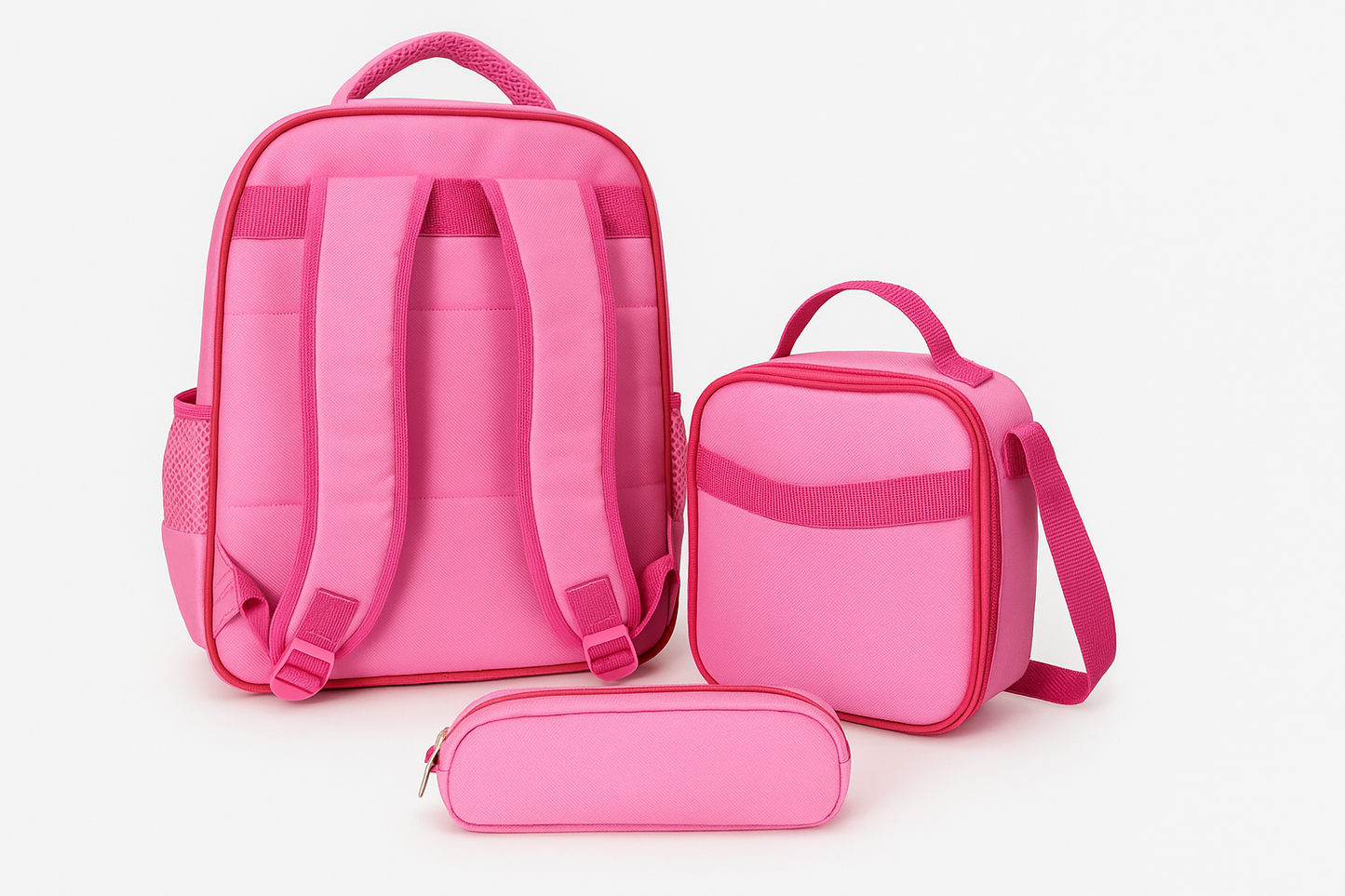 COMBO MOCHILA LONCHERA Y CARTUCHERA DE NIÑA CISNE