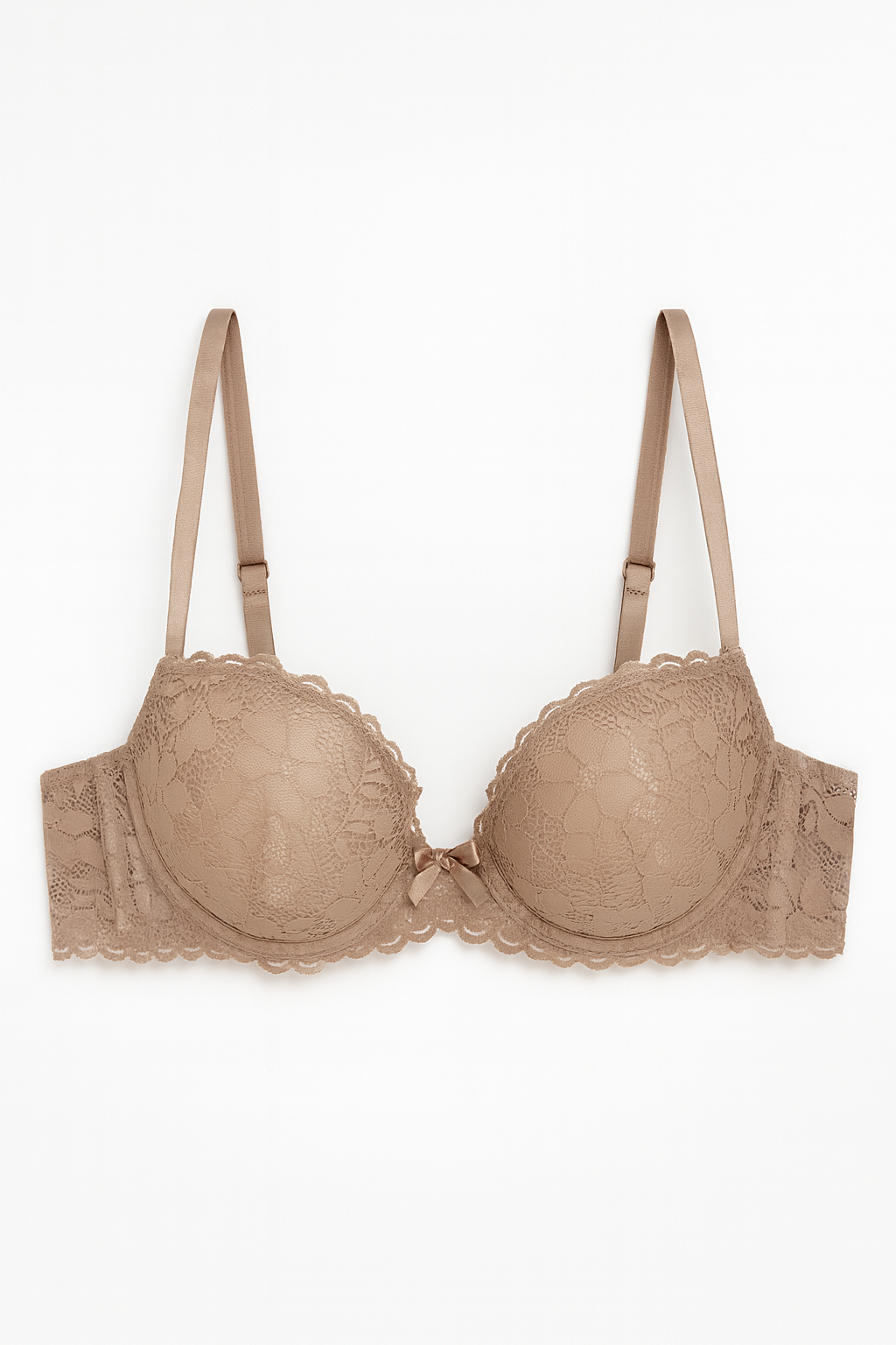 BRASIER PUSH UP ENCAJE COLOR CAFÉ