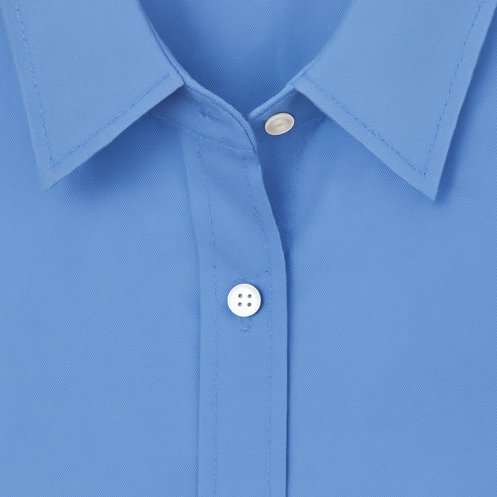 BLUSA CAMISERA CELESTE MANGA LARGA ABOTONADA PUÑOS ANCHOS