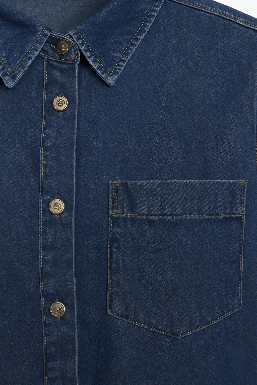 CAMISA JEAN DAMA AZUL OSCURO OVERSIZE