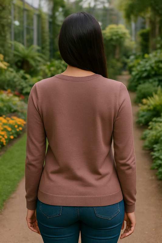 SACO DE LANA DAMA ABERTURA BOTONES CUELLO REDONDO PUÑOS Y FAJON RIBB