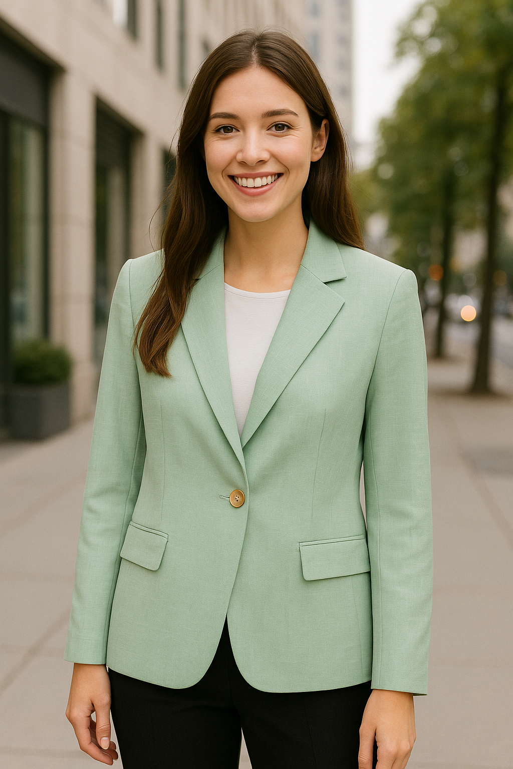 BLAZER DE DAMA COLOR VERDE MENTA