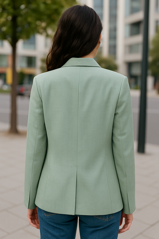 BLAZER DE DAMA COLOR VERDE MENTA