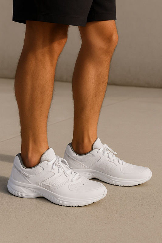 ZAPATO HOMBRE ORLANDO DEPORTIVO BLANCO DETALLES GRIS CORDONES