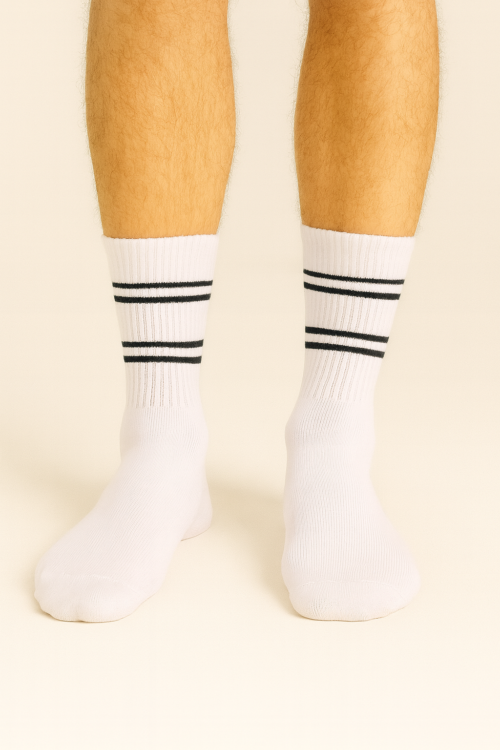 PACK X3 MEDIAS CLÁSICAS CON LÍNEAS CAÑA MEDIA