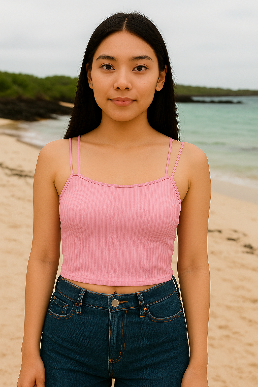 TOP ESCOTE CON TIRANTES FINOS