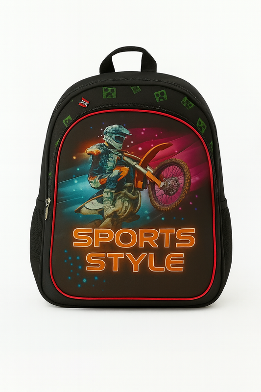 MOCHILA ESCOLAR SPORT STYLE MOTOCICLETA