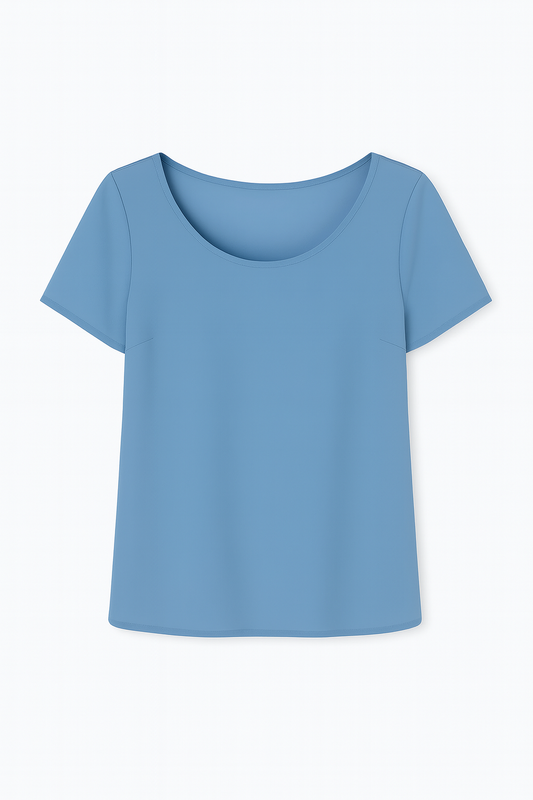 BLUSA DAMA DOBLE CAPA CON MALLA