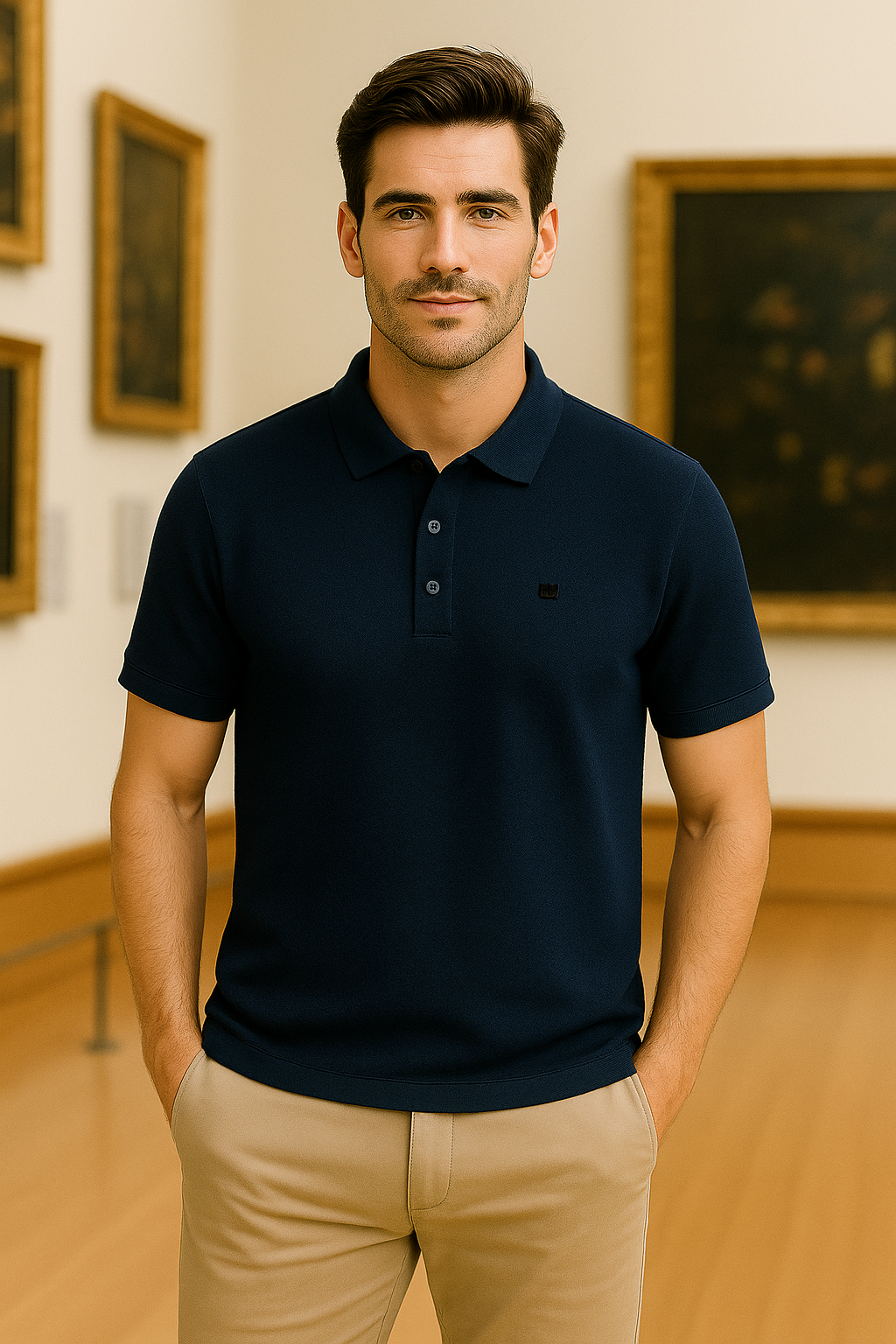 CAMISETA POLO LOGO CORONA