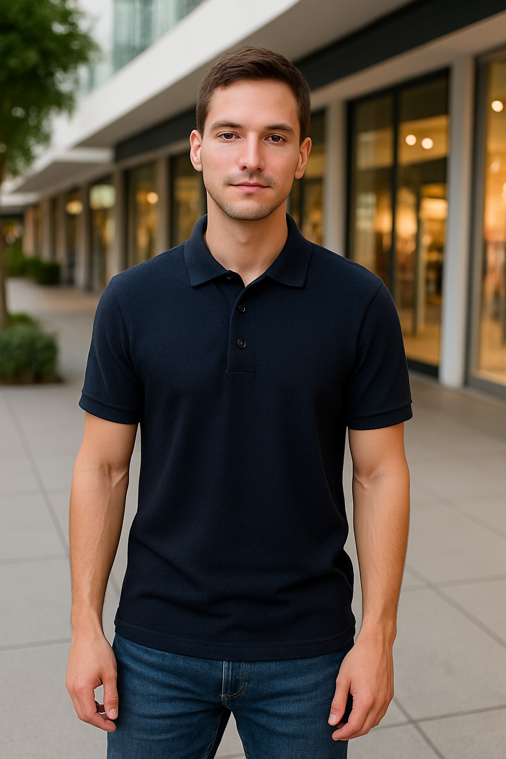 CAMISETA POLO DE LANA CUELLO BOTONES FAJON ACANALADO