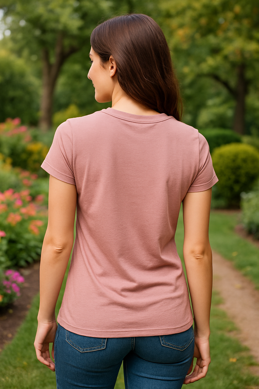 CAMISETA DAMA BASICA CUELLO REDONDO Y TELA STRECH PARA UN AJUSTE PERFECTO