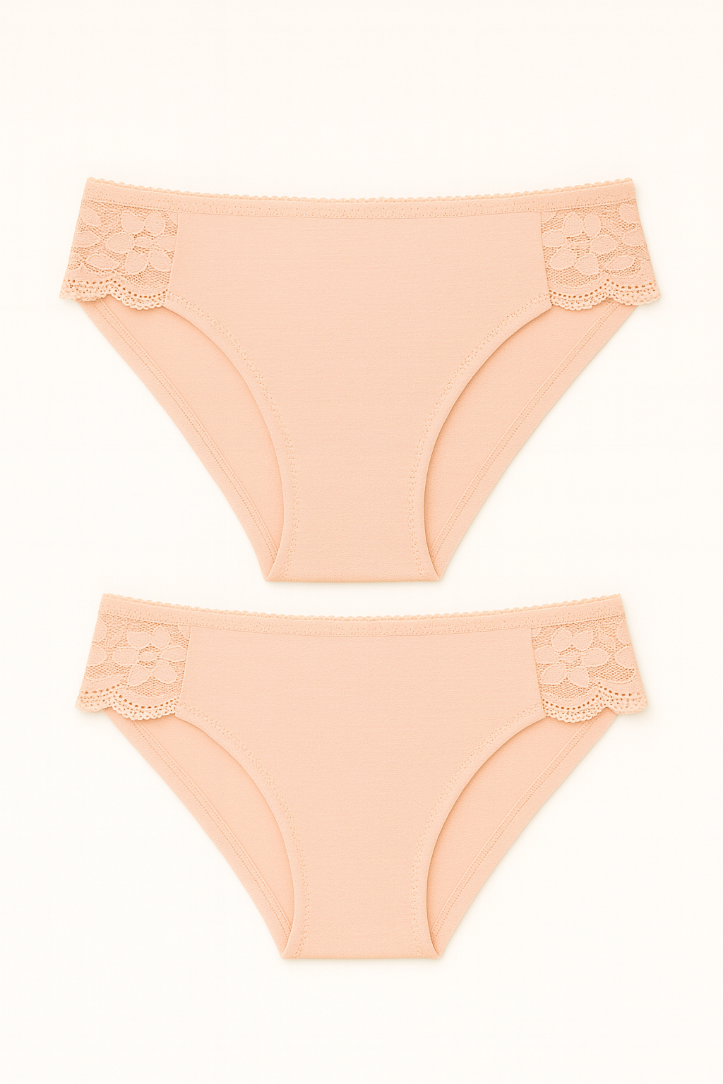 DUO PANTY CLÁSICO CON ENCAJE LATERAL