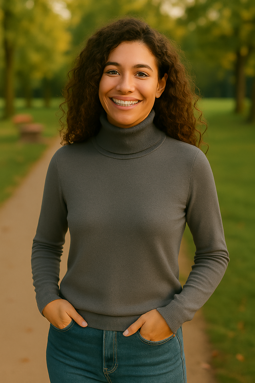 SACO DE LANA DAMA CUELLO ALTO (TORTUGA) LLANO