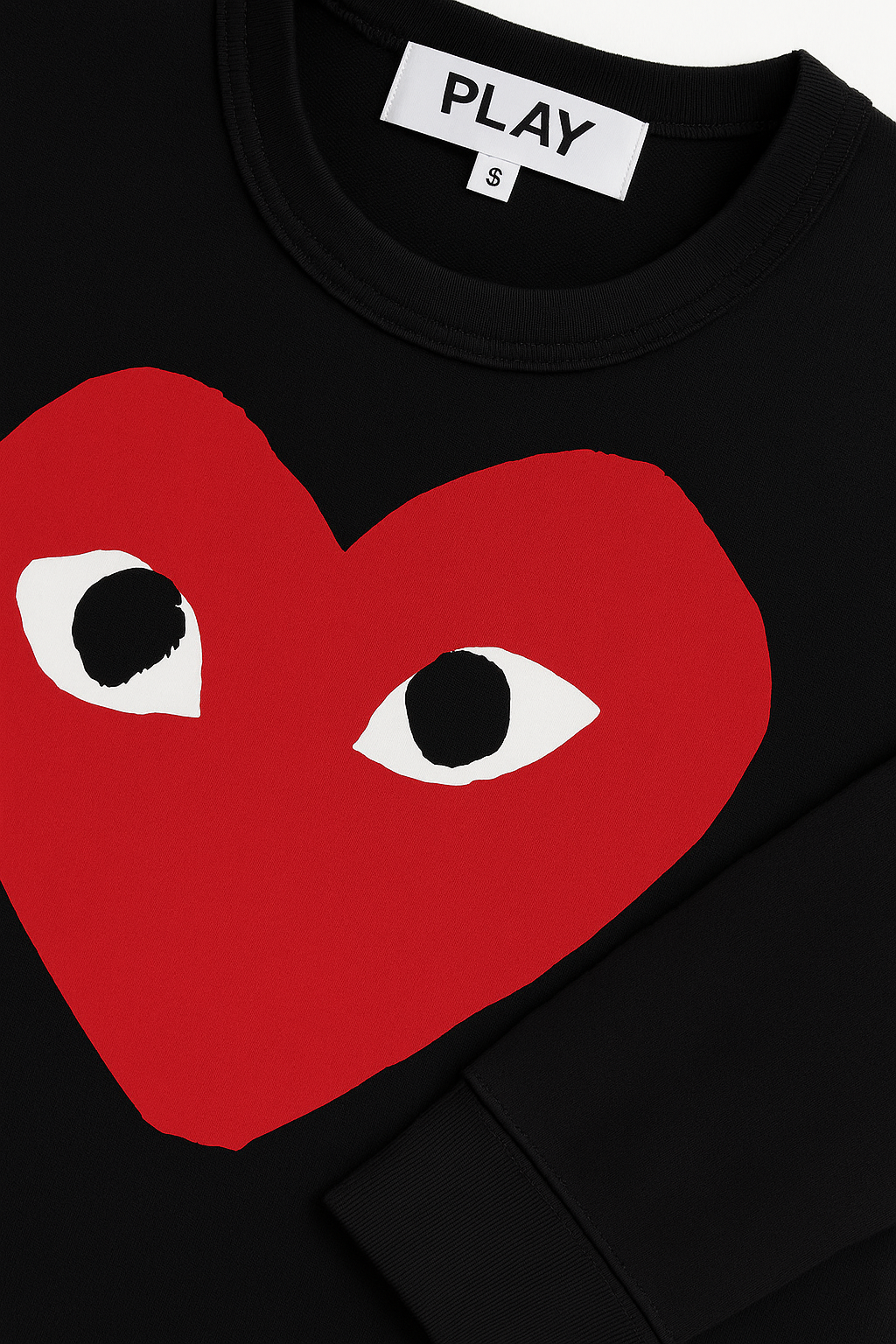 BUZO NEGRO CORAZON UNISEX