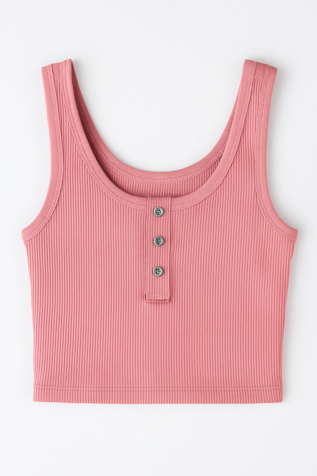 TOP TEXTURA RIBB CON BOTONES DELANTEROS TALLA UNICA