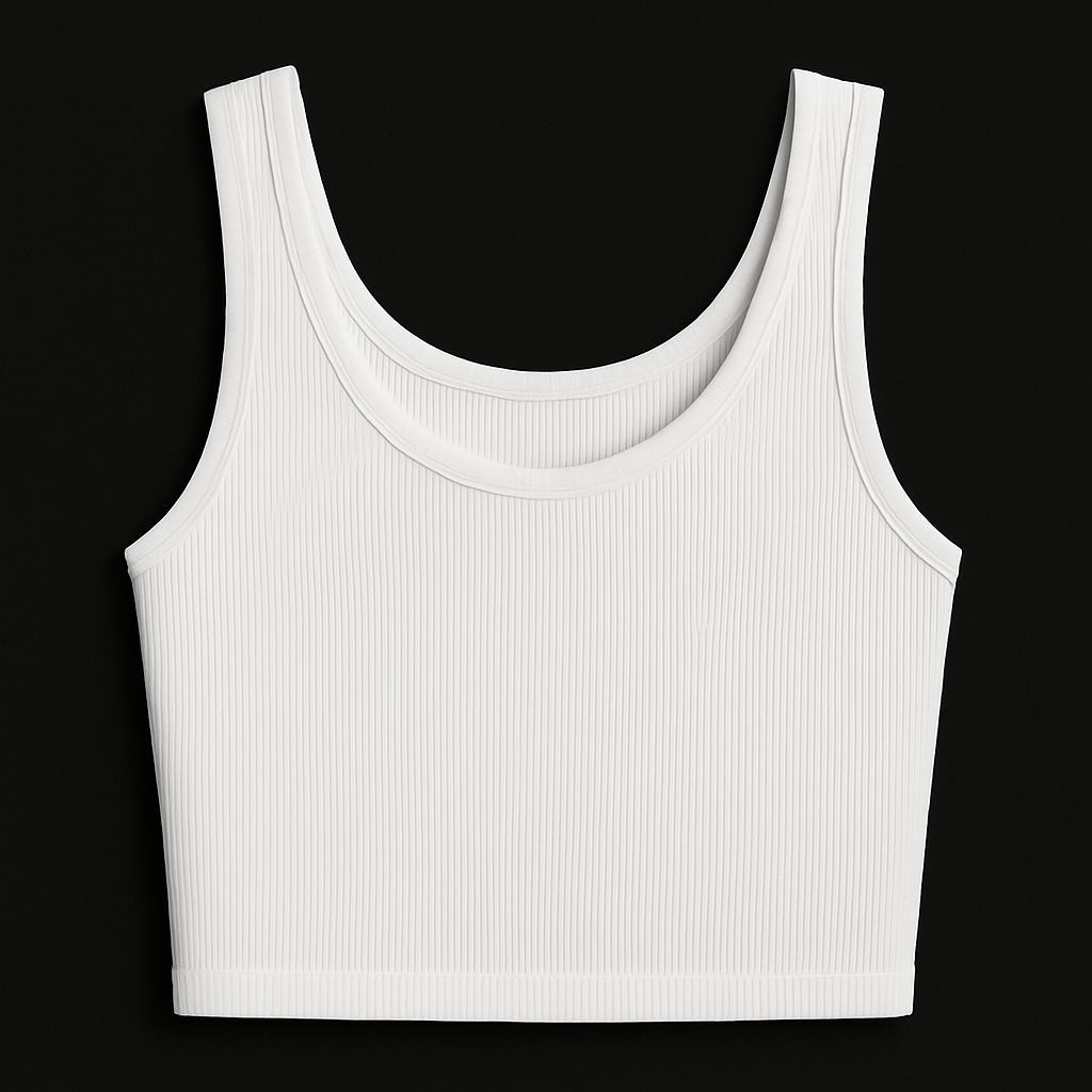 TOP DEPORTIVO TEXTURA RIBB CON COPAS INTERNAS