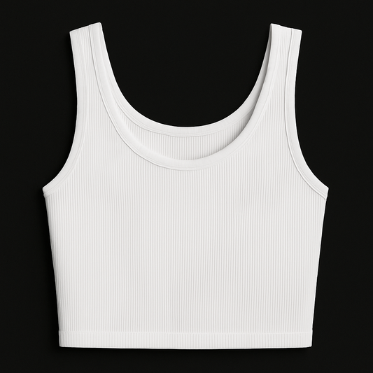 TOP DEPORTIVO TEXTURA RIBB CON COPAS INTERNAS