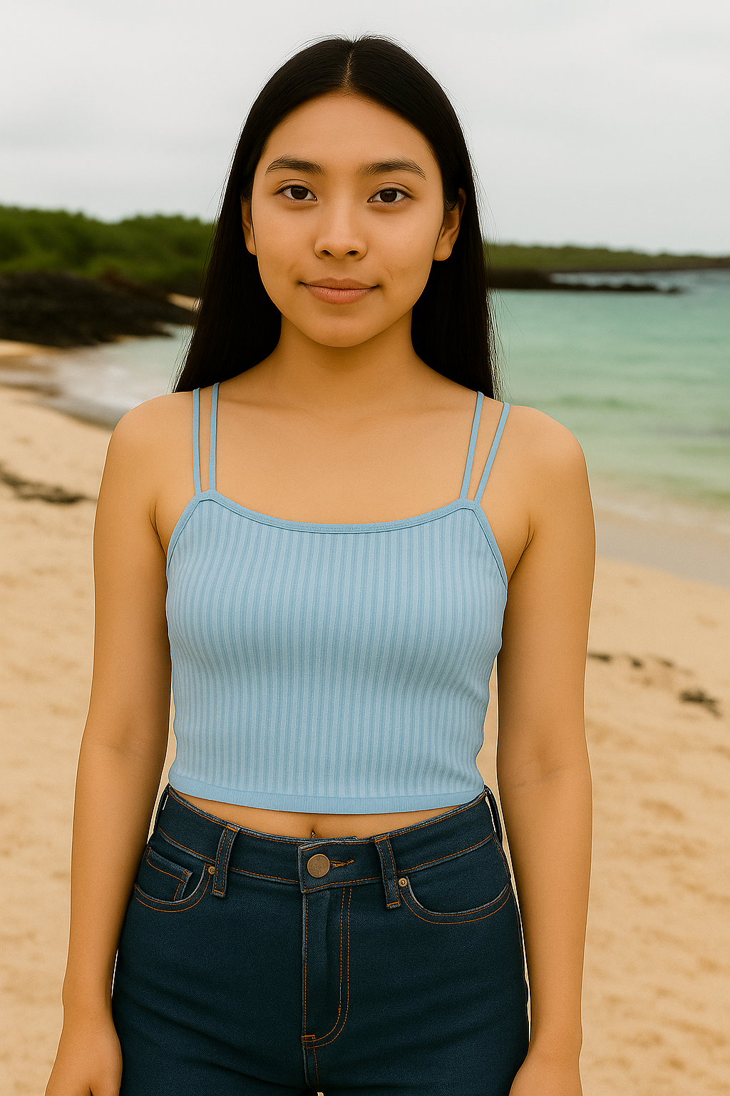 TOP ESCOTE CON TIRANTES FINOS