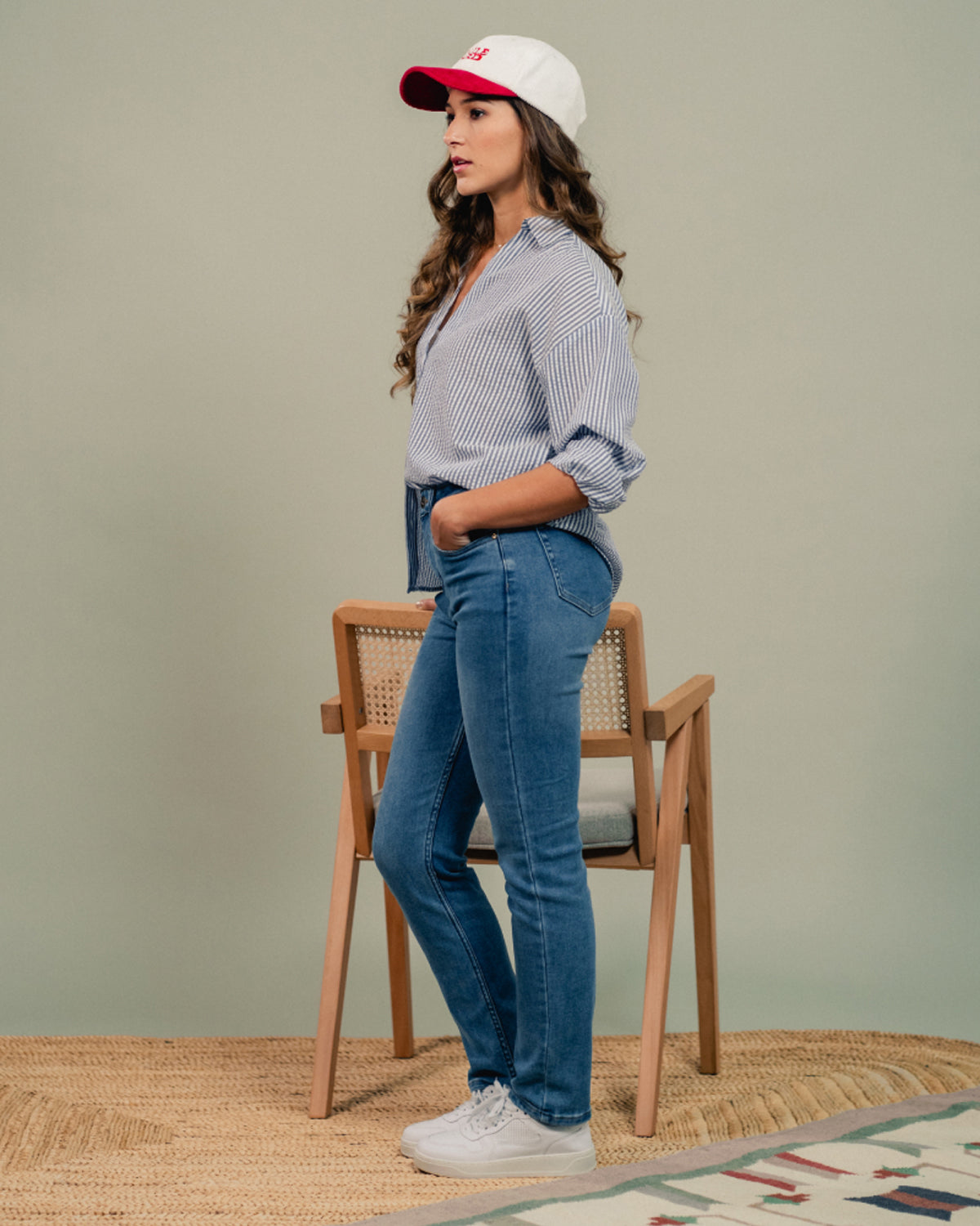 JEAN MOMFIT URBAN DAMA AZUL OSCURO