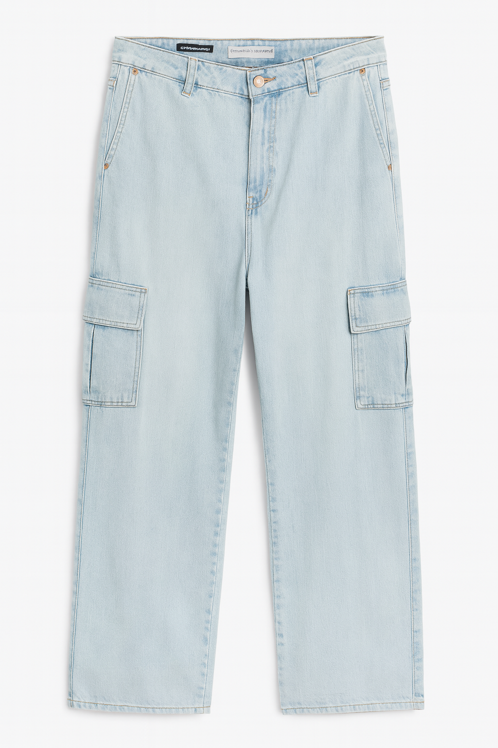 PANTALÓN JEAN DAMA CARGO CELESTE