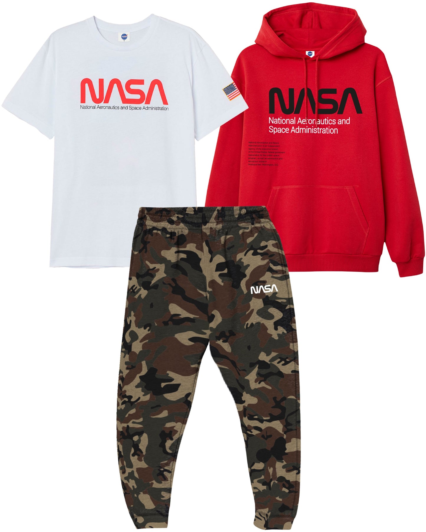 COMBO HUMAN NASA (HOODIE + CAMISETA + JOGGER)