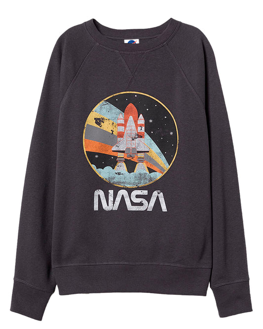 BUZO SIN CAPUCHA NASA GRIS COHETE