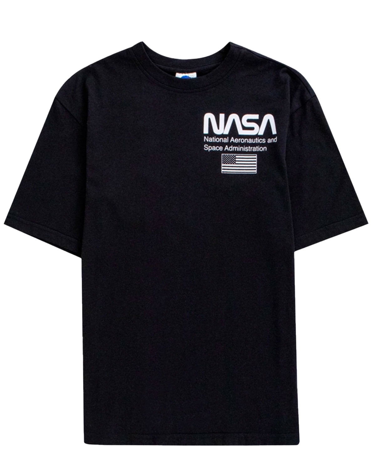 CAMISETA NASA NEGRA OVERSIZE MAPA & COHETE