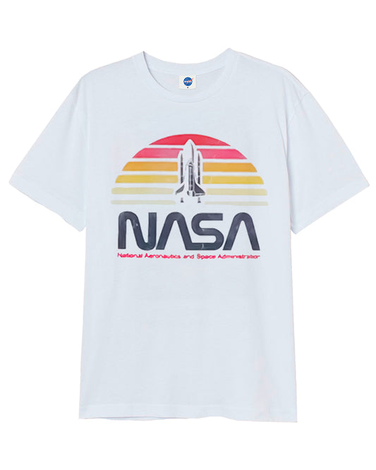 CAMISETA NASA BLANCA COHETE