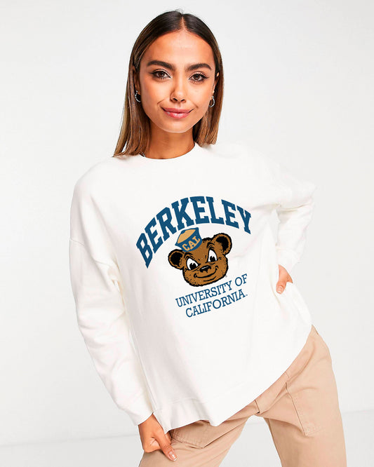 BUZO SIN CAPUCHA BLANCO OSO BERKELEY