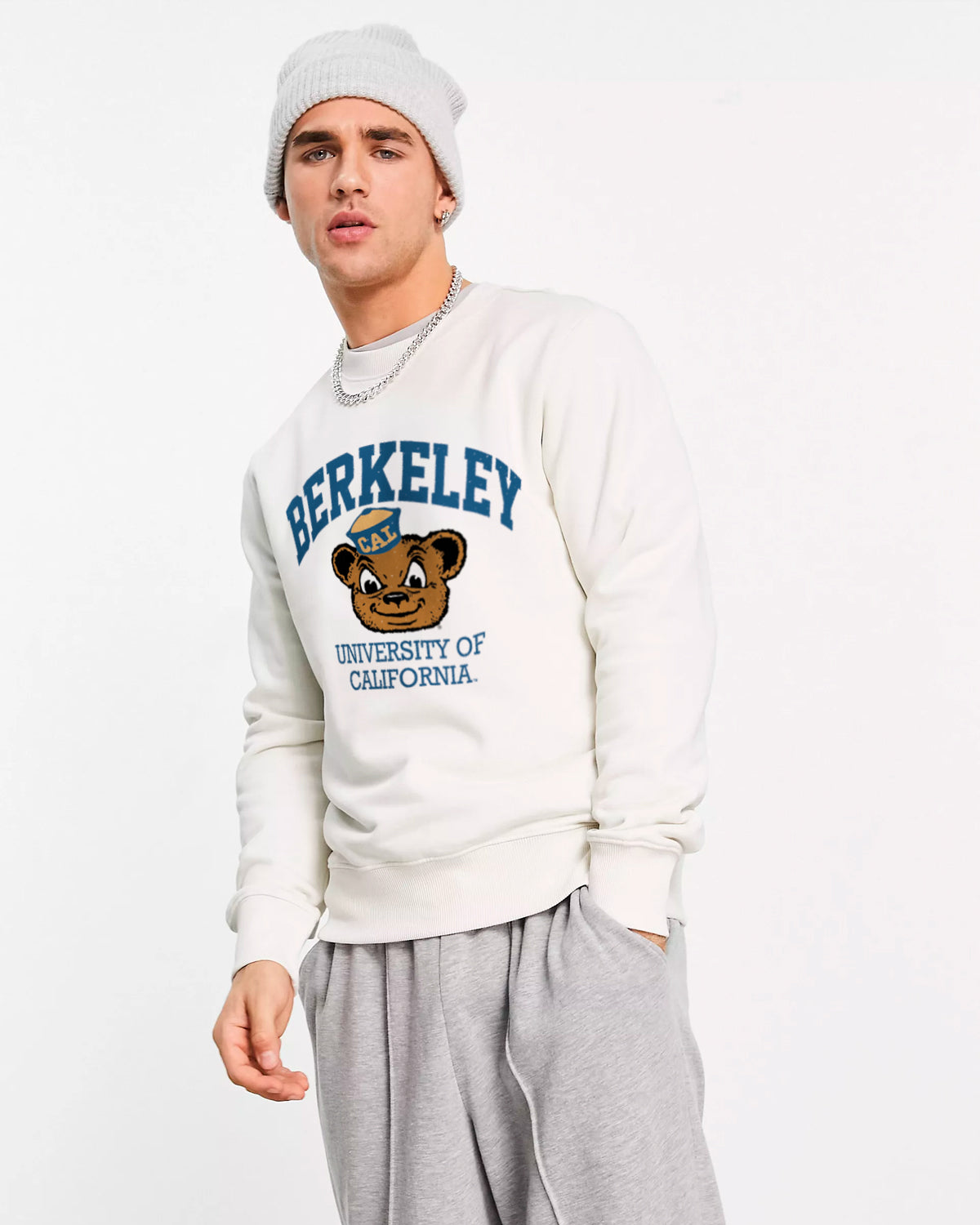 BUZO SIN CAPUCHA BLANCO OSO BERKELEY – ZIZI