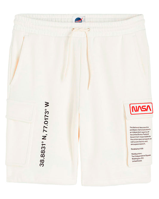 SHORT CARGO NASA BLANCO