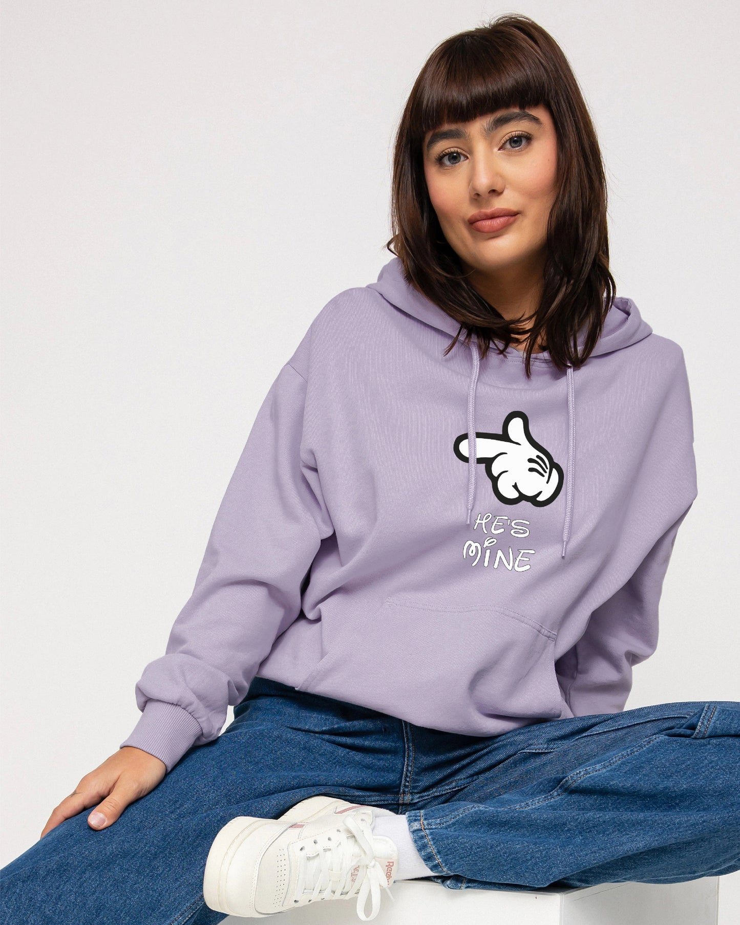 HOODIE LILA HE IS MINE