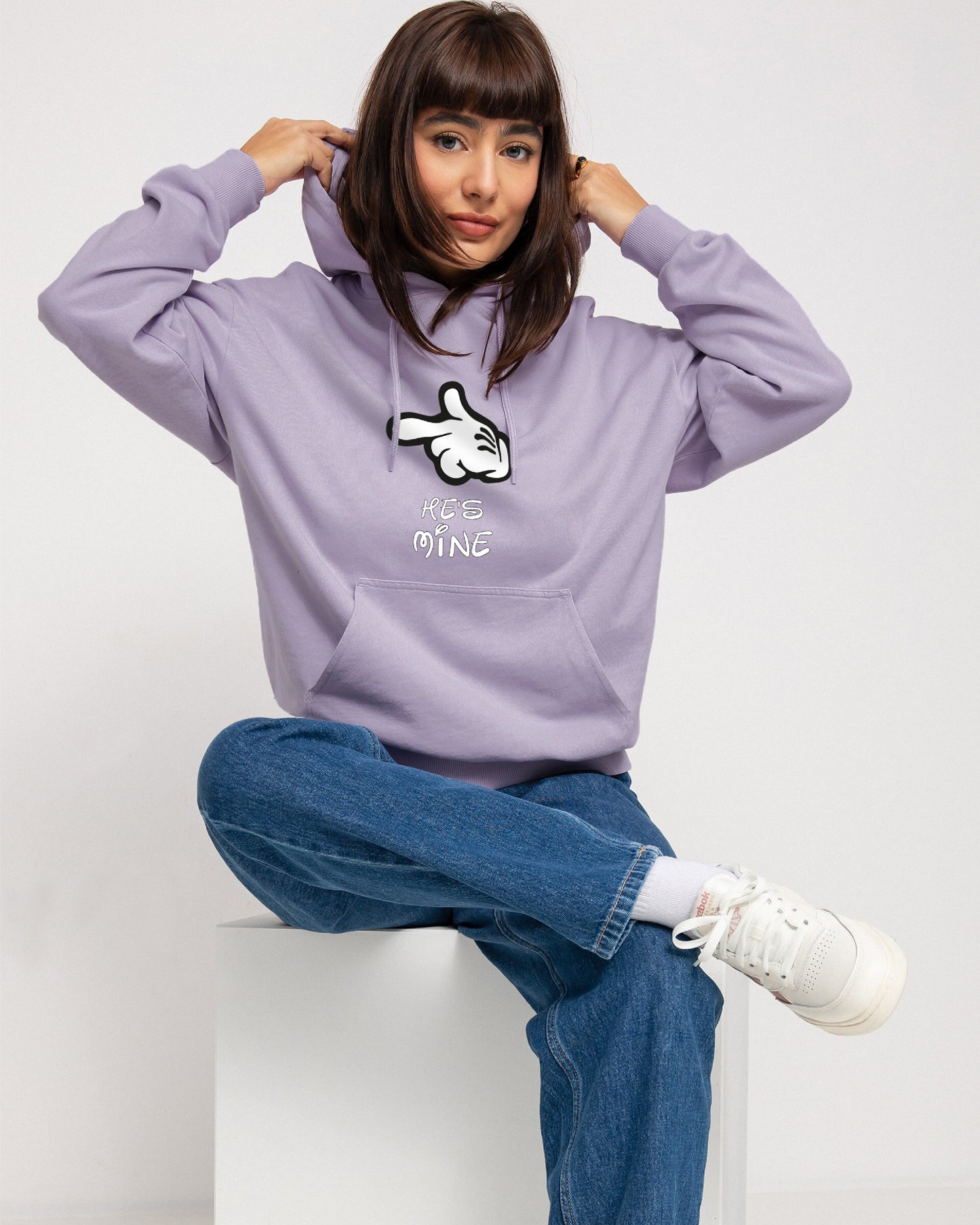 HOODIE LILA HE IS MINE