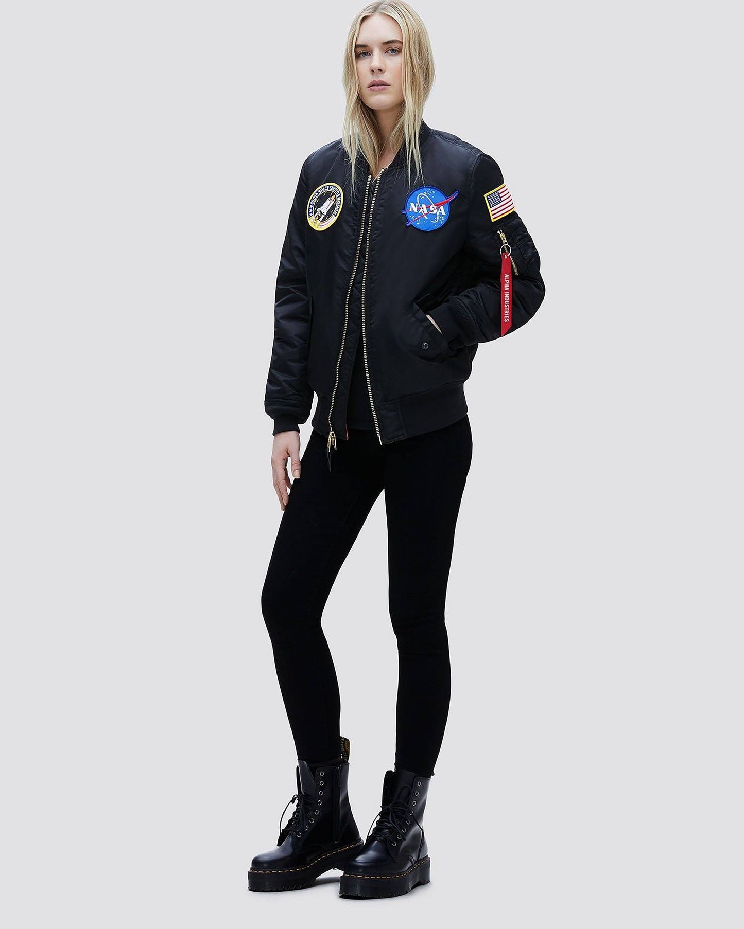 BOMBER JACKET NASA NEGRA