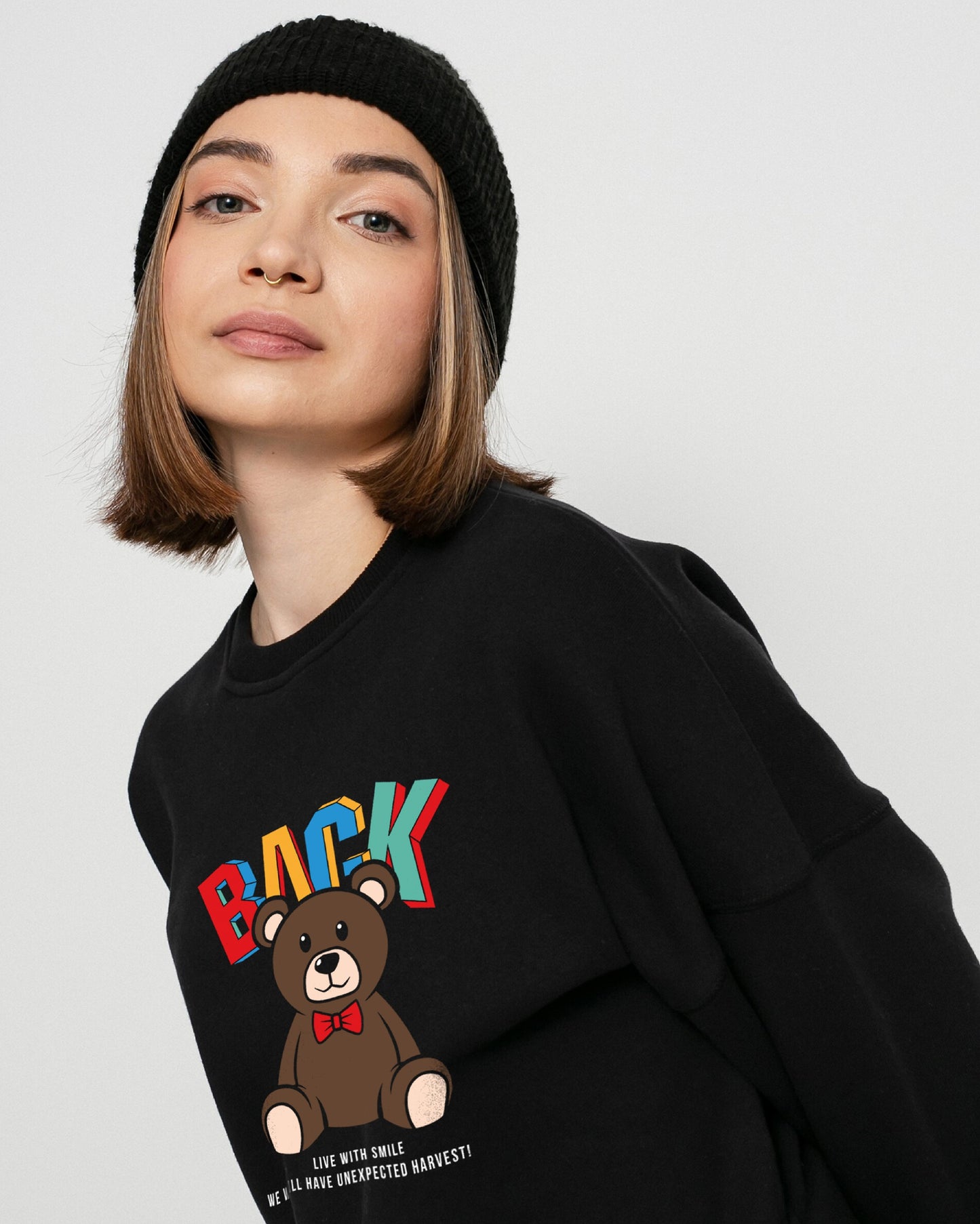 BUZO NEGRO OSO BACK