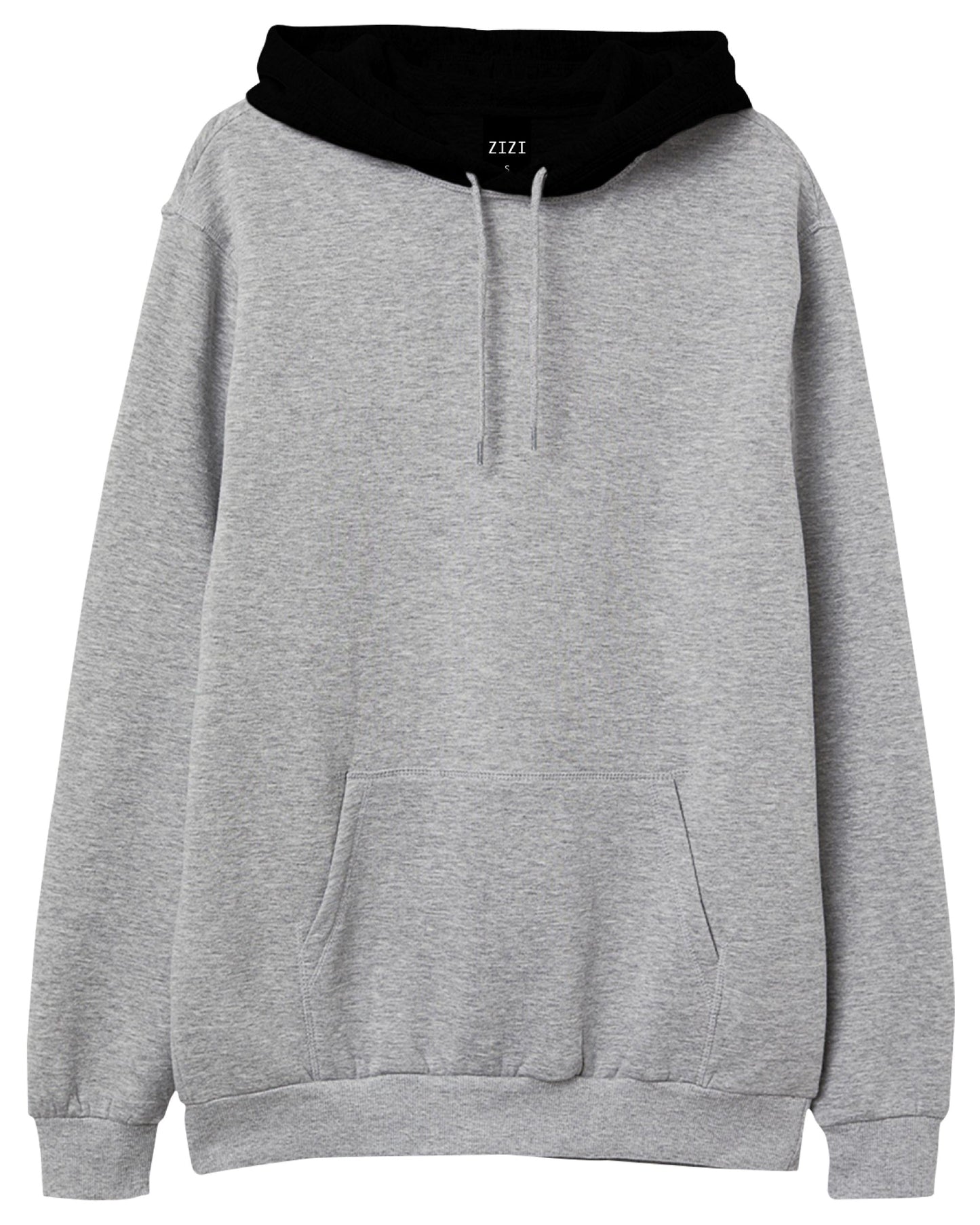 HOODIE GRIS CAPUCHA NEGRA