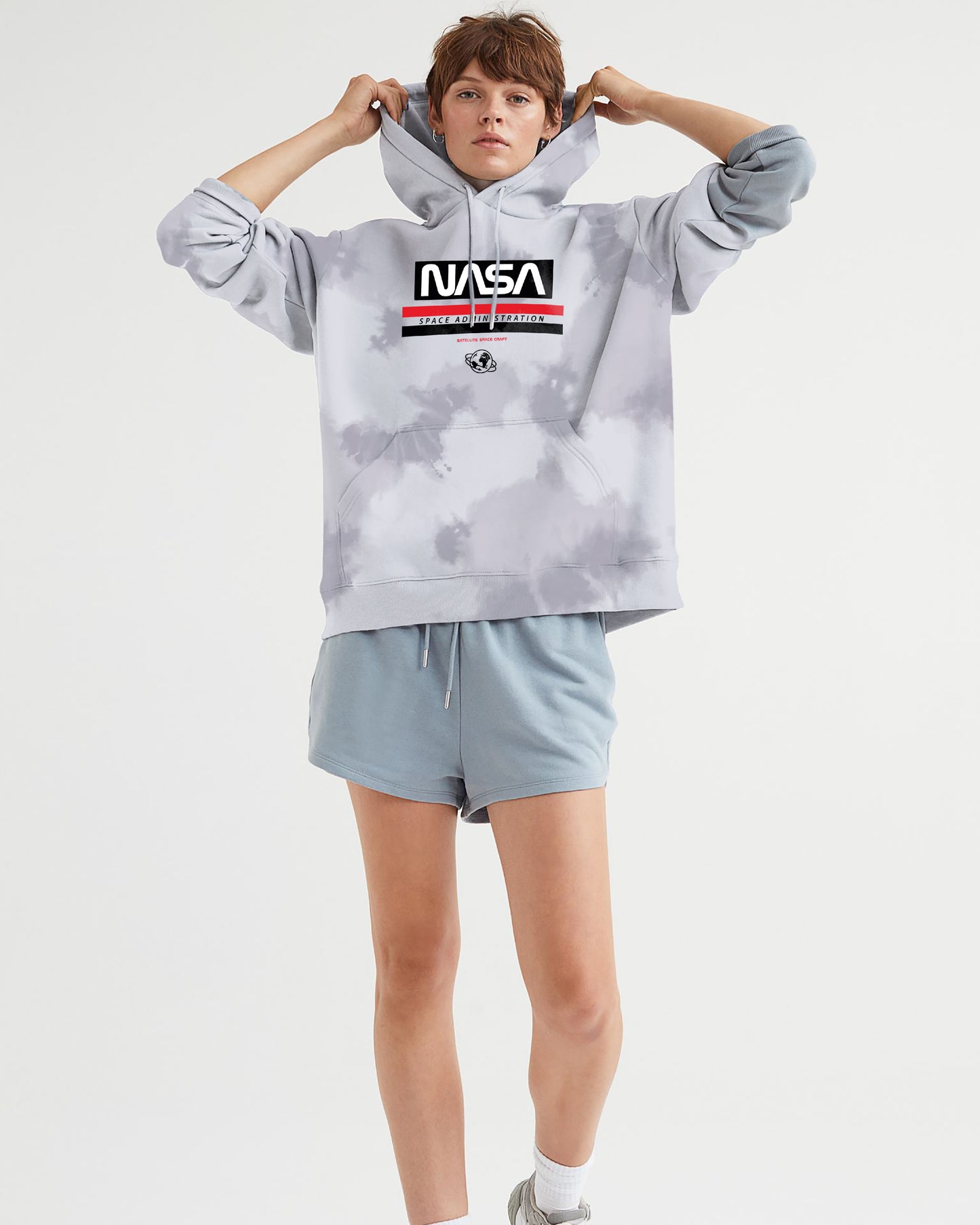 HOODIE NASA TIE DYE GRIS