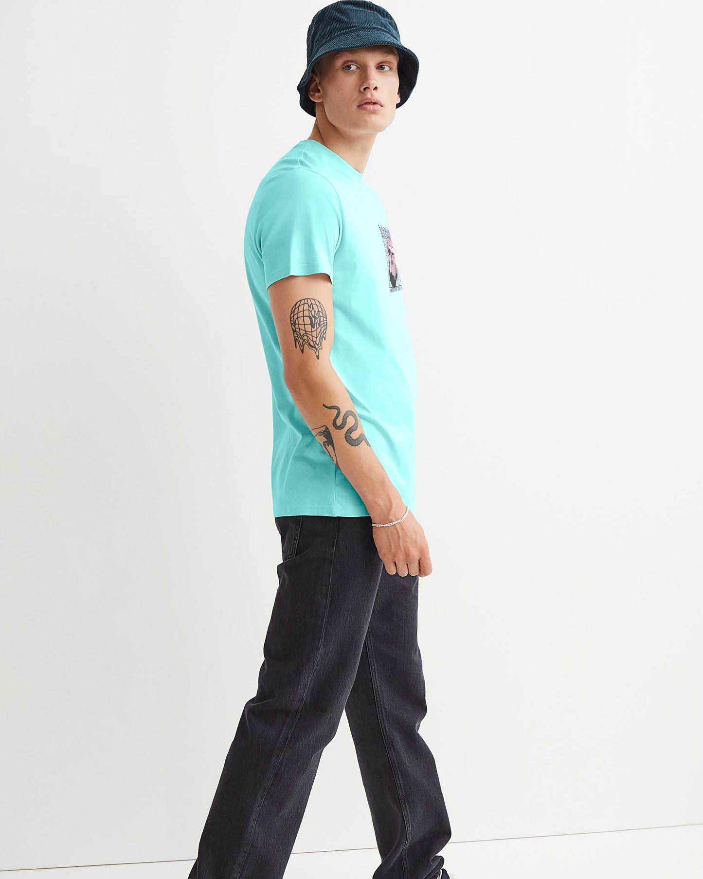 CAMISETA CELESTE ROLLING STONES