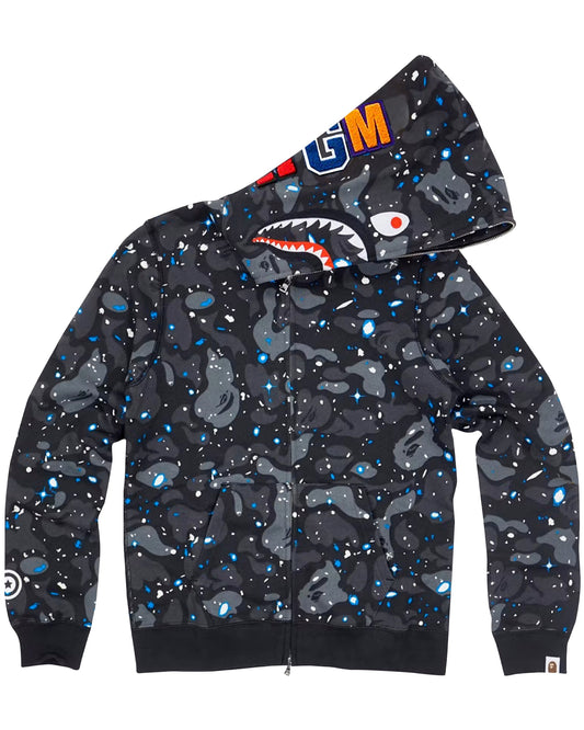CHOMPA HOODIE BAPE SHARK COLOR GRIS GALAXY